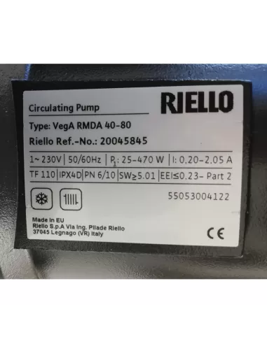 RIELLO CIRCOLATORE POMPA VEGA RMDA40-80 1-230V 25-470W