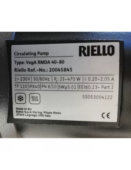 RIELLO CIRCOLATORE POMPA VEGA RMDA40-80 1-230V 25-470W
