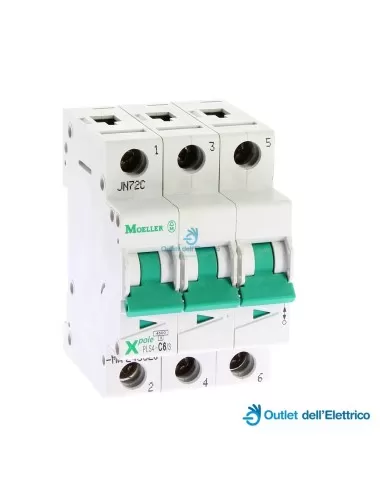 Eaton 243320 pls4-c6/3 interruttore magnetotermico 4,5ka 3p c 6a