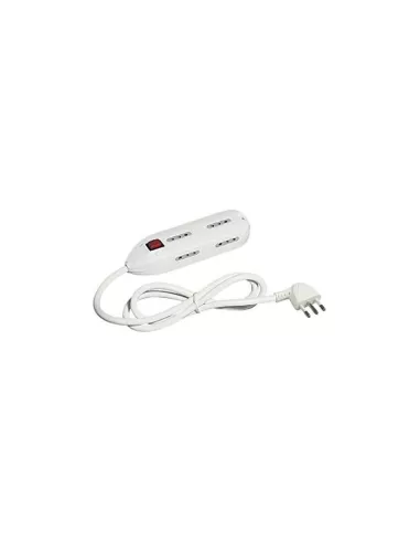 Bticino 3667d//b multi-socket mini6 6 pr 10a switch and white cable