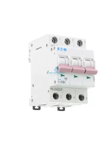 Eaton Pls4-c32/3 circuit breaker 4.5ka 3p c 32a