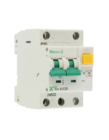 Eaton Pkn6-6/2/c/03 interruttore magnetotermico differenziale 6a 2p c 300ma ac