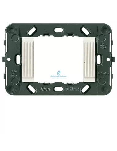 Vimar 16722.B Supporto 2 Moduli Rigato Scatola Incasso 3 moduli Bianco