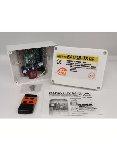 Radiolux 04 4-channel self-learning radio receiver 433.92 MHz IP65