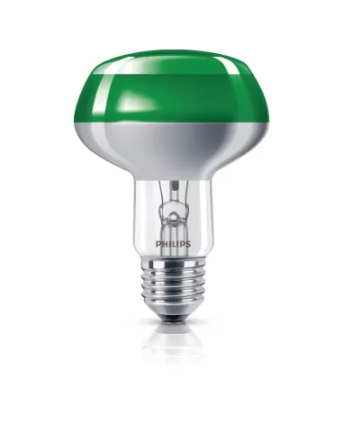 Philips colored reflector  lampada a incandescenza NR80 60 W E27 verde