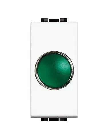 Bticino n4371v portalampada spia 1 modulo light verde