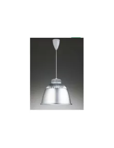 Leg 45005 trendy sospensione cupola trasparente rigata alluminio e27 150w cavo tess gri 2