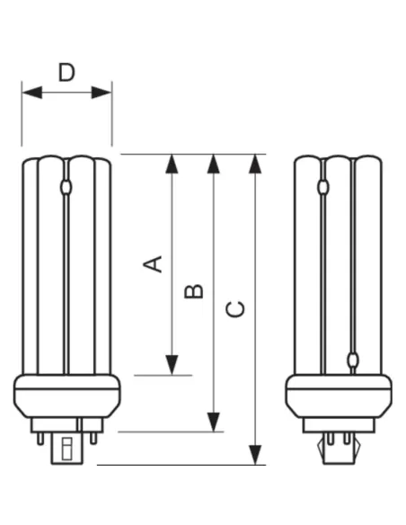 Philips MASTER PL-T 4 Pin energy-saving lamp 24 W GX24q-3 Bianco freddo