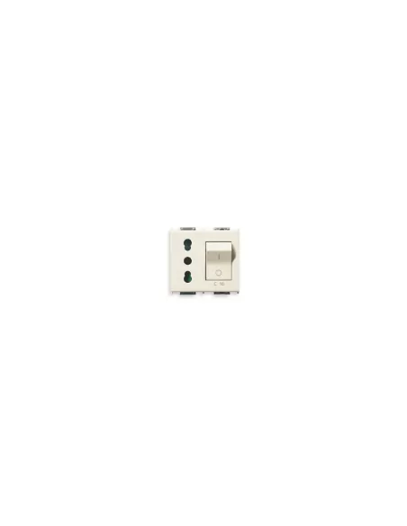 Vimar 08441 2P T 16A P17/11 Socket with C16 Circuit Breaker 8000 Series
