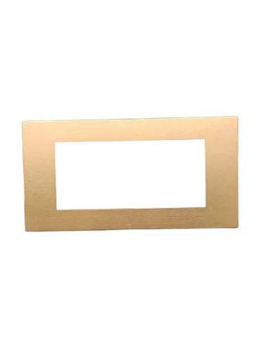 Vimar 08658.BR 8000 Series 4-Module Aluminum Plate, Bronze Snap, Without Pre-Drillings