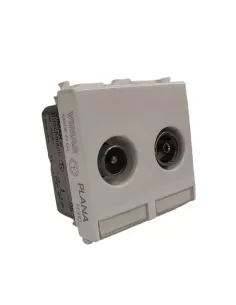 Vimar 14310.05 Prise Direct TV-RD-Sat 5Db 2 unités Blanc Seire Plana