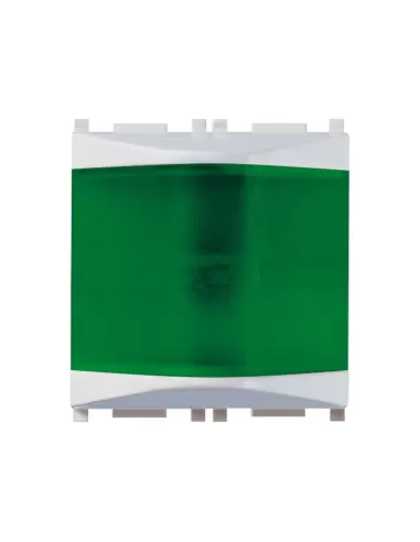 Vimar Plana 14387.V.SL Prismatic Indicator Light Green Silver