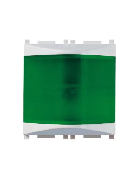 Vimar Plana 14387.V.SL Prismatic Indicator Light Green Silver
