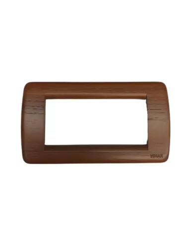 Vimar Idea 16754.57 Placca Rond� 4 Moduli Teak