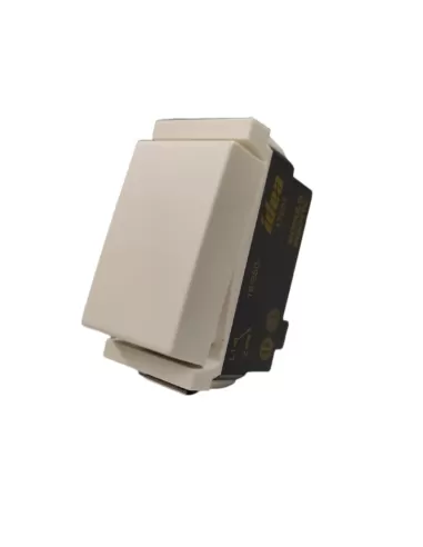 Vimar 17001.B Idea Narrow Module Switch 1P 16Ax White compatible only with 2-module supports