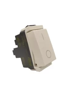 Vimar 17007.B Idea Narrow Module Switch 2P 16Ax White compatible only with 2-module supports