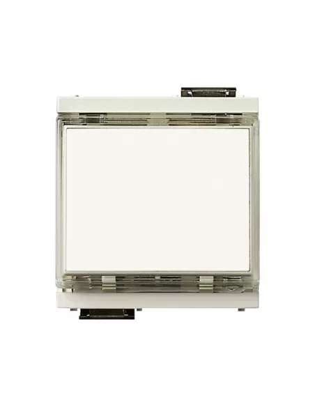 Vimar 17020.B Idea Módulo Estrecho Botón Placa 1P No 10A 12-24V Blanco compatible sólo con 2 soportes de módulo