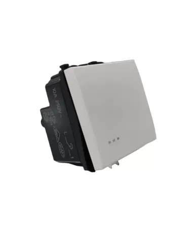 Vimar 20008.2.B 1P No 10A 2 Module White Push Button