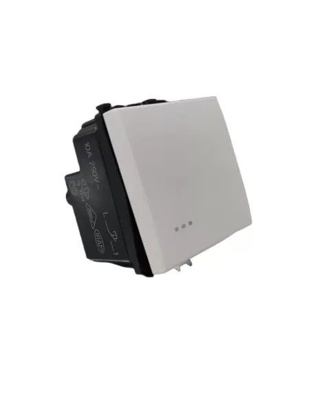 Vimar 20008.2.B 1P No 10A 2 Module White Push Button