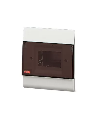 Abb IP40 flush-mounted switchboard 4 modules with smoked door 1sl2024a00