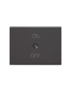 Vimar Idea 16972.20 2-Module Button with On and Off Symbols, Grey