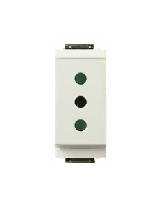 Vimar 17031.B Idea Narrow Module Socket 2P T 10A P11 White compatible only with 2-module supports