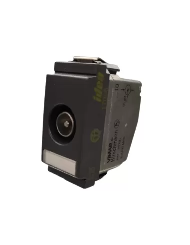 Vimar 17066.10 Idea Module étroit Prise TV-Rd-Sat Pass-through 10Db Mâle Gris compatible uniquement avec les supports 2 modules