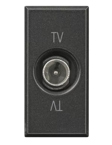 Bticino Axolute Dark directional pass-through TV socket hs4202p