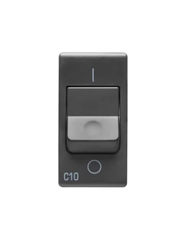 Gewiss disjoncteur automatique 1p c10 3ka 230v gw21432 système noir//noir