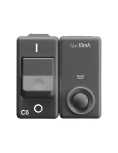 Gewiss gw21438 circuit breaker 1p n c10 idn 10ma 230v gw21438 system black//black