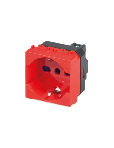 Master 31179r unel bipasso socket 2p t 10-16a red