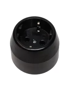 Vimar 01090 2P T German Wall Socket Black Resin