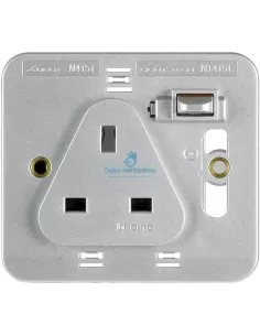 Bticino NT4151 Light tech socket - 1 place dp double ground 13 amp - tech