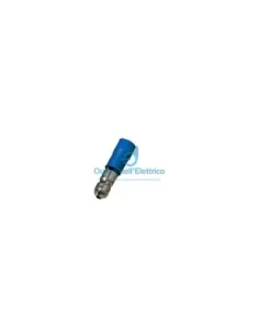Insulated 5mm blue male cylindrical coupling