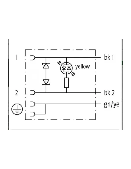 Murr elektronik 7000180212360500 msud electrov connector form a18 mm with cable