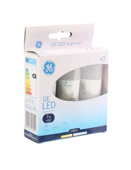 Ge Lighting 93047524 Led 7/stik/840/100-240/e14/f (caja 3uds) lámpara LED tubular e14 7w 4000°k