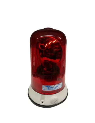 Siren 63039 rapbl110a3 rotallarm red rotating flashing light 25e 110vac e14 ip65