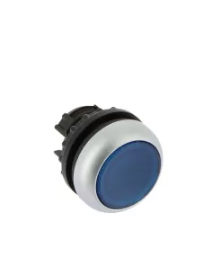 Eaton 216931 m22-dl-b blue illuminated push button with ring nut