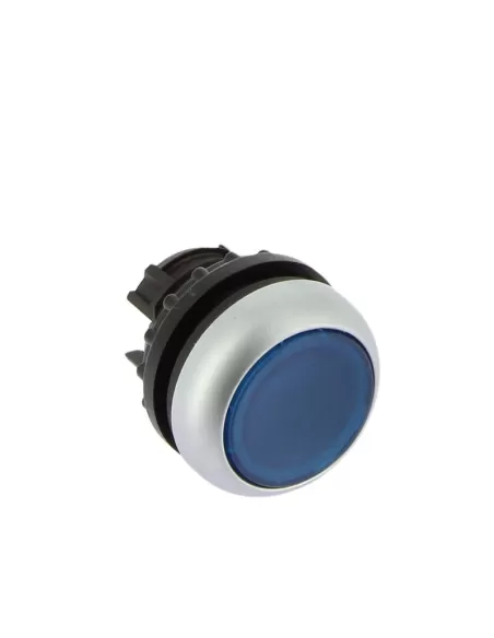 Eaton 216931 m22-dl-b blue illuminated push button with ring nut