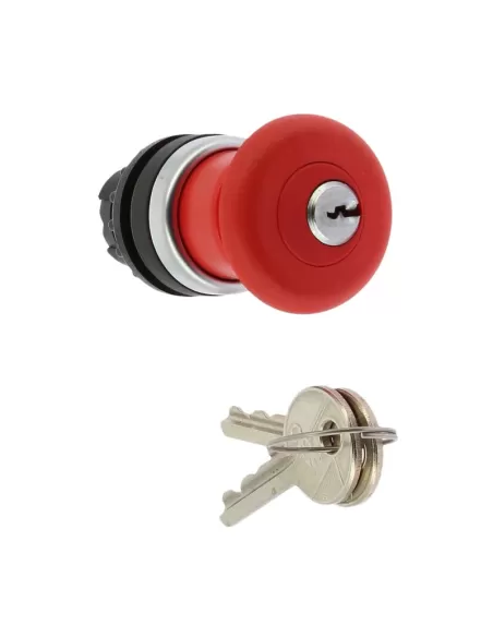 Eaton 015098 rpsr red mushroom push button release with key