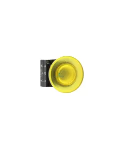 Siemens 3sb30011ca31 yellow illuminated push button with snap-action release