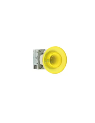Siemens 3sb35011ca31 yellow illuminated mushroom push button in metal diameter 40mm