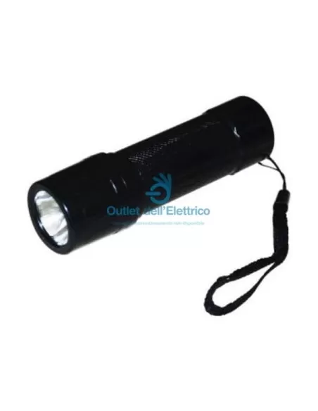 Cfg el019 torcia nera led mini 0,5 watt con batterie incluse