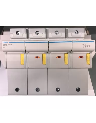 Hager ls704 porte-fusible avec accessoires 22x58 3p n 8m