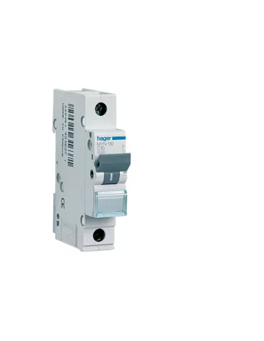 Hager myn106 circuit breaker 1p 1 pole 1x6a 4 5ka curve c 1 modul0 din