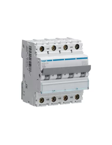 Hager ncn410a interruttore automatico magnetotermico  4p 4 poli 4x10a 10 ka curva c 4 moduli din