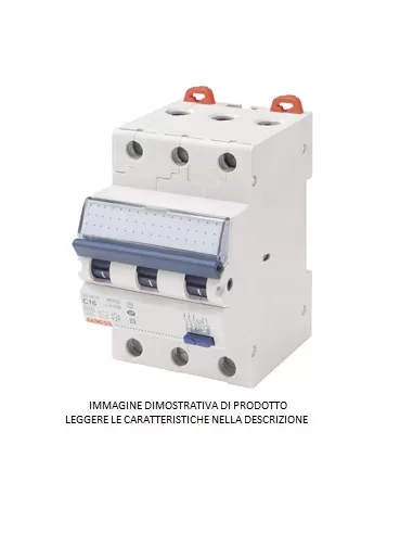 Disyuntor de corriente residual Gewiss 3p c25 30ma 0,03 ac 6ka gw94149 3 módulos