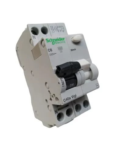 Schneider 19275 1p n 6a 0.03a c-ac 4.5 differential circuit breaker