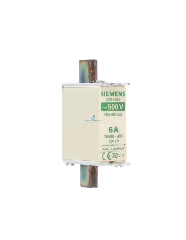 Siemens 3nd1801 fusibile nh 000 6a am 500vac