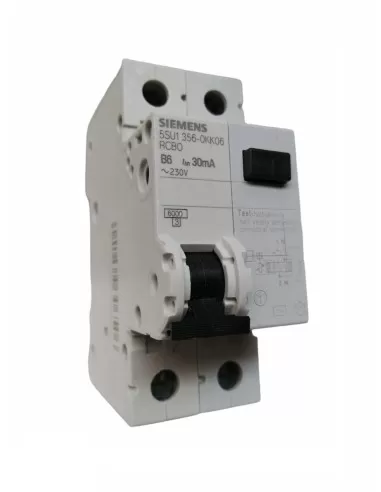 Siemens 5su13560kk06 differential circuit breaker 6ka 10ka 1p n b6 type ac 30ma